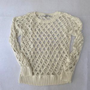 Mink Pink (M) cutout sweater long sleeve cream knit